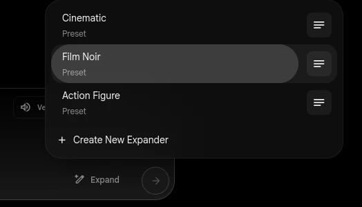 Flow expanders and preset options